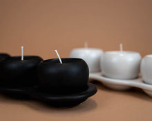 Load image into Gallery viewer, matte white trio ceramic cup candle
