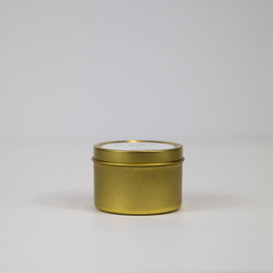 gold tin mini candle