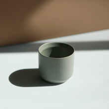 Load image into Gallery viewer, matte gray minimalist ceramic cup candle
